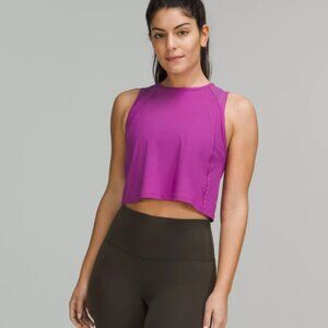 LULULEMON Mauve Cropped Sculpt Tank Athletic Workout Top | Medium